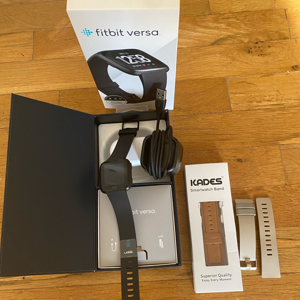 Fitbit Versa and two extra bands